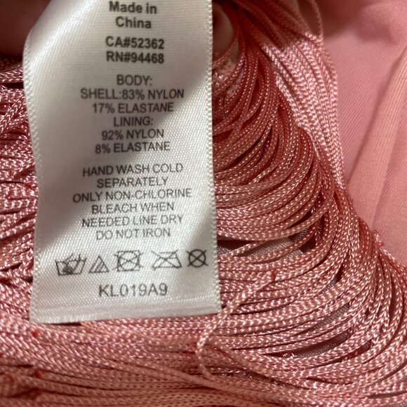 Pink Fringe Halter Bodysuit With Swirl Design Party Dancewear Soft Fabric Adjust - Picture 9 of 9